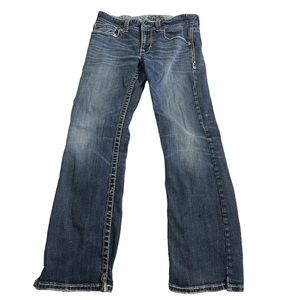 Buckle Black Jeans Men 32x32 Blue Cotton Straight Casual Heavyweight Mid Rise